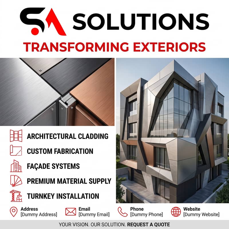 ACM Panel, Building Front Elevation, Exterior Wall Cladding, ACP Sheet 11