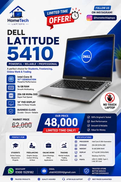 Dell Latitude 5410 | i5 10th Gen | 16GB RAM | 256GB NVMe SSD