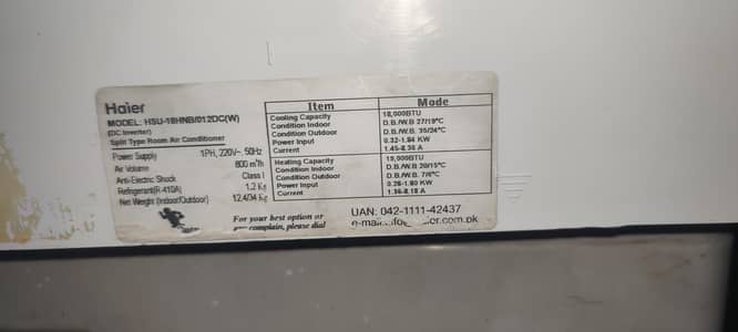 Haier DC inverter AC for sale