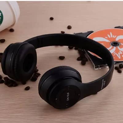 New p47 wireless headphones black fast charge battery