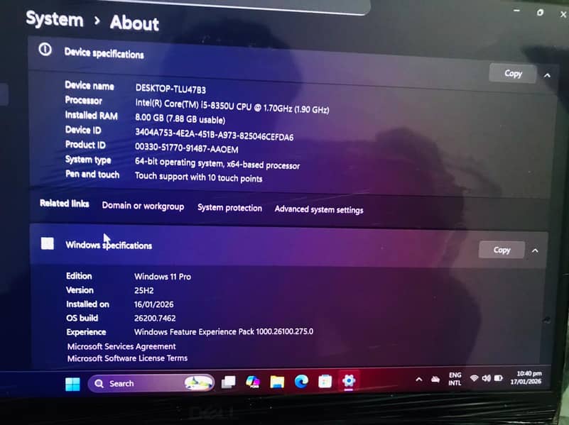 Core i5-8th generation 7