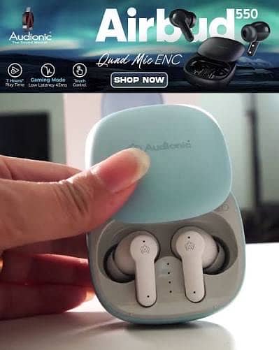 Audionic Airbud-550 Wireless Earbuds – Blue