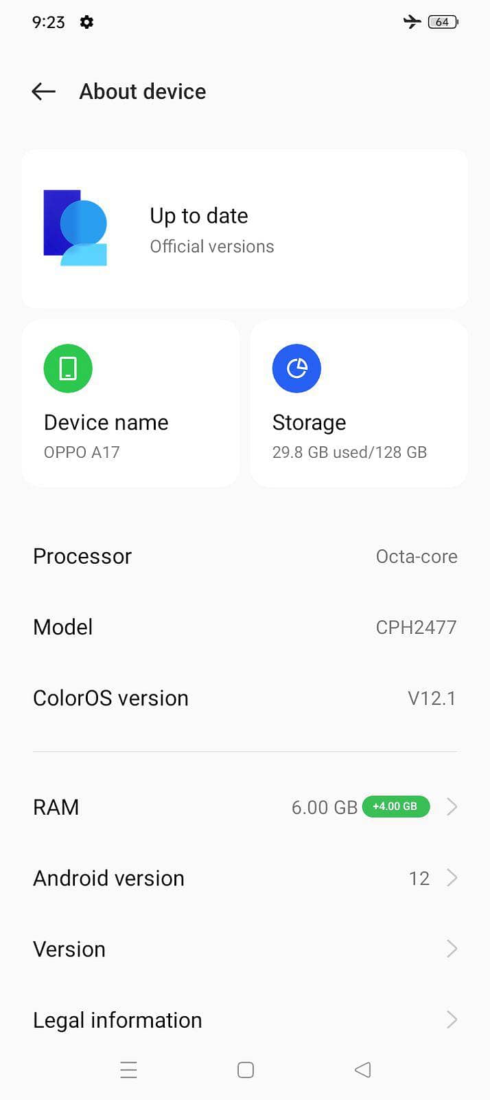 OPPO A17 5