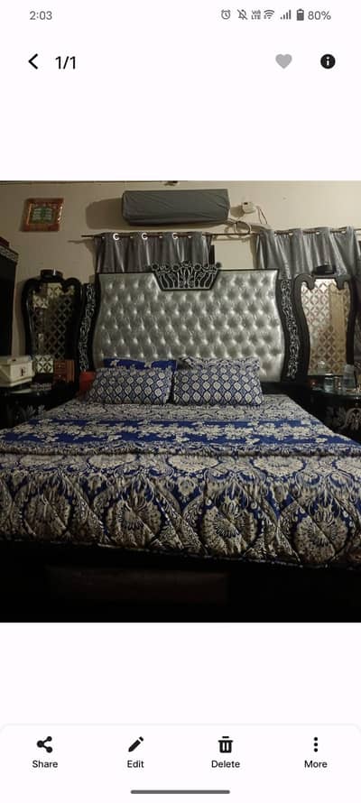 luxury bedroom furniture/bed set/dressing table/side tables