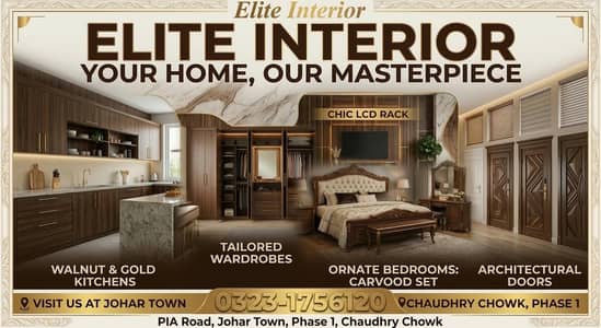 Luxury Bedroom Set and Modular Kitchen Cabinets.