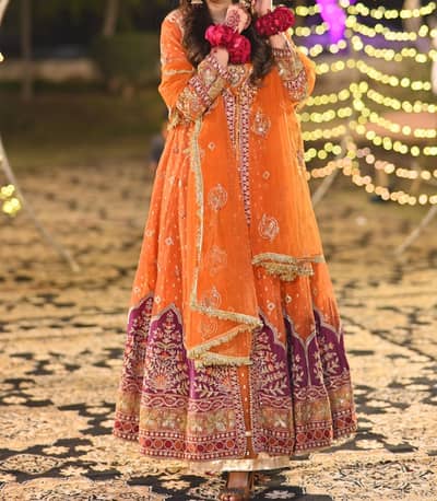 Zahra Rubab fancy gown (gown fabric net)(inner fabric orgenza)