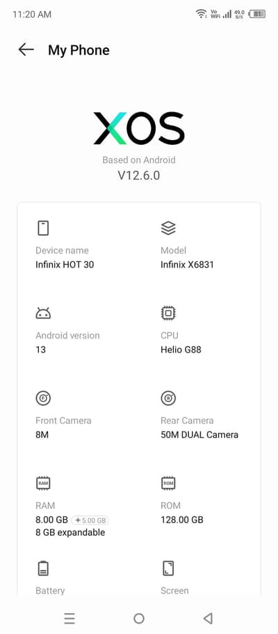 Infinix Hot 30