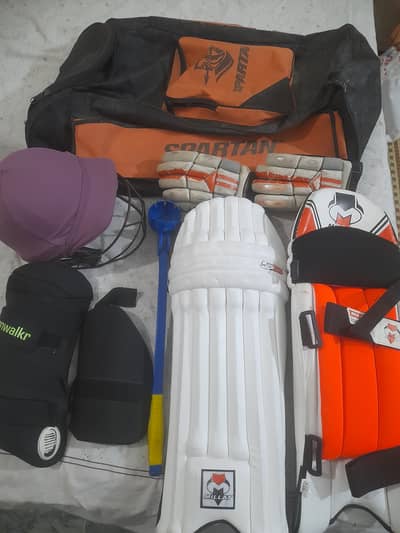 Cricket Hard Ball Kit, Bag , Halmet , Gloves, Pad , Thai, Robo Arm