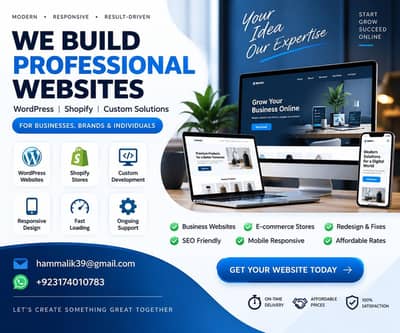 Professional WordPress, Shopify & Custom Website Development