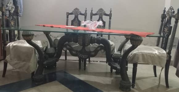 10by10 dining table set with 6 chairs
