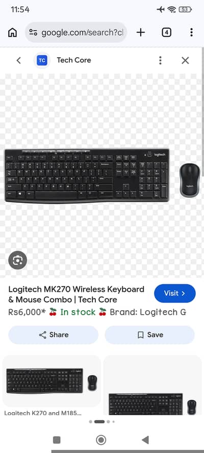M185 Mouse and MK270 KEYBOARD COMBO WIRELSS