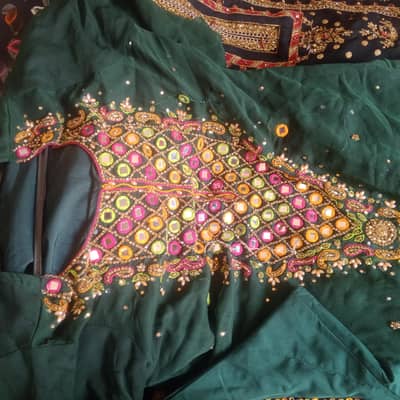 fancy embroidery dress 1 time use minimum few hours used