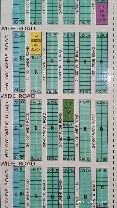 120 Square yard Corner plot for sale in SACHAL SARMAST TOWN.