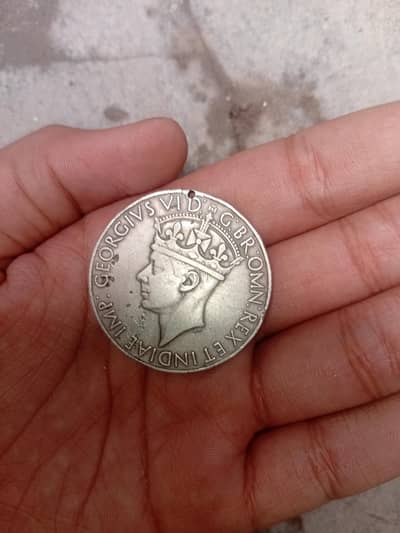 Rare British India George VI Silver Coin - Antique Collectible