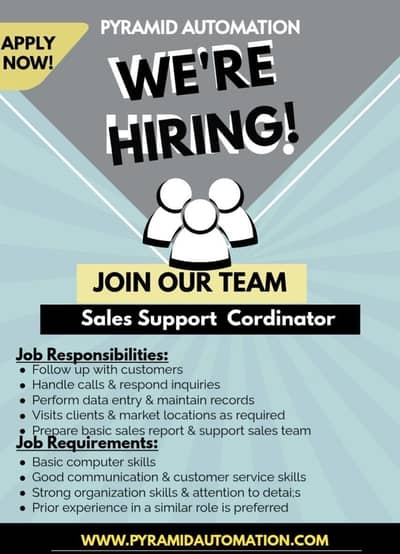DAE ENGINEERS, RECEPTION, SALES SUPPORT COORDINATOR