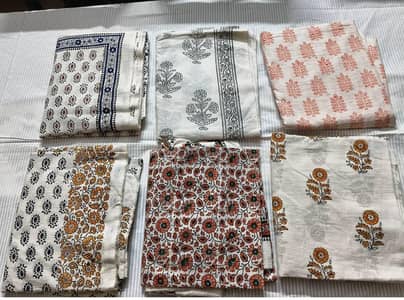 Hand Dyed Block Print 2pc suits