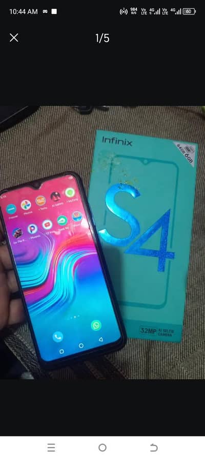 infinix s4 6 64 good fast phone with box
