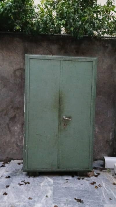green steel wardrobe