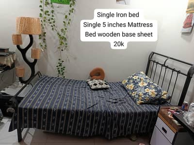 Single Bed Mattress Sheet Board and Music System Table