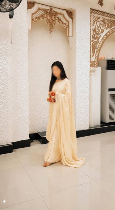 Beautiful light peach Sequin Dress | One Time Worn