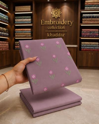 BAREEZA FANCY KHADDAR  2PIECE EMBROIDERY COLLECTION