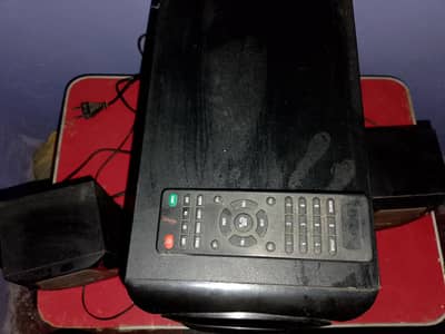 black Sony 2.1 multimedia speaker system