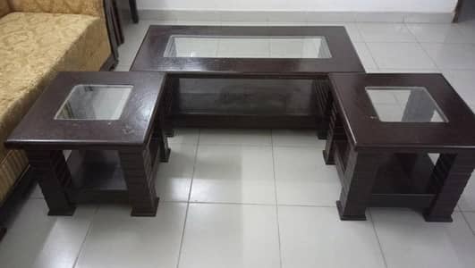 3 - piece Center Table set with Glass top