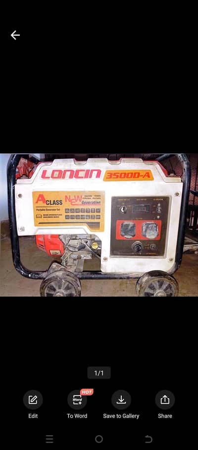 selling a lolson generator in a very good working