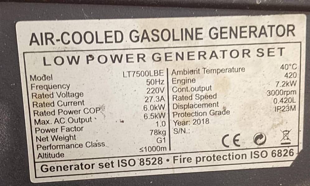generator 6.5 kw 6