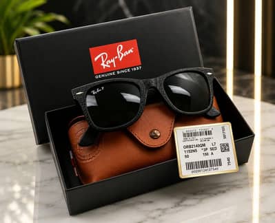 RAY-BAN ORIGINAL WAYFARER LEATHER RB2140QM 1152/N5 — Made in Italy