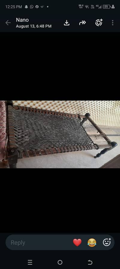 charpai available ha in god condition 4 price ha charpai ka hamra pass