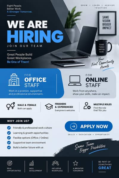 Apply now for online work