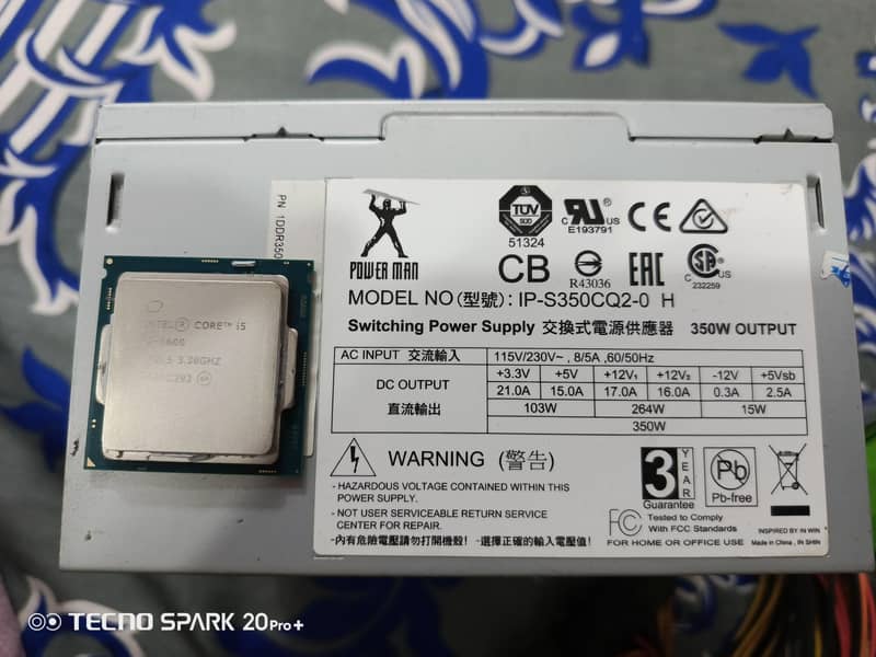 power supply and processor 0