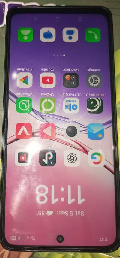 OPPO A5X MOBILE 4GB 128GB  PTA APPROVED WARRANTY 4 months remaining