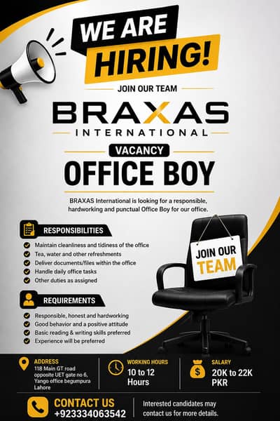 Office Boy required