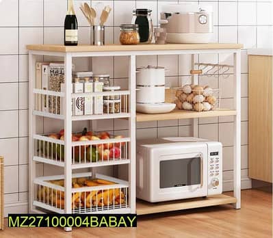Rack with 5 Shelves & Microwave Storage