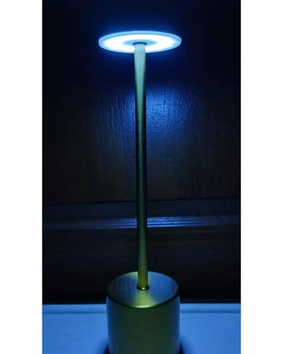 Cordless USB Table Lamp – 3 Brightness Levels, Touch Switch, Gold