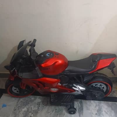 kid red electric bike