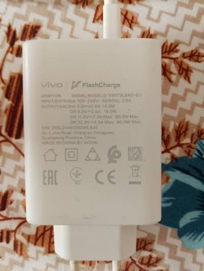 Vivo Y100 80w original charger
