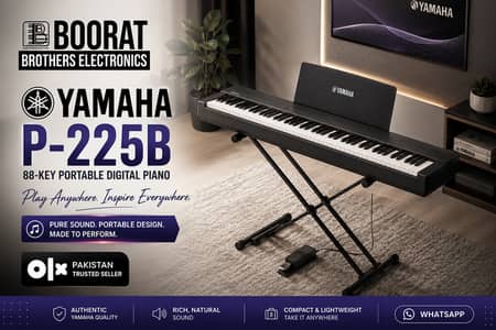 Yamaha P-225B 88-Key Portable Digital Piano (New Year Sale)
