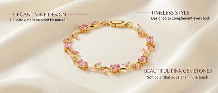 Tulip Bracelet for Girls and Women | Elegant Flower Charm Bracelet | K