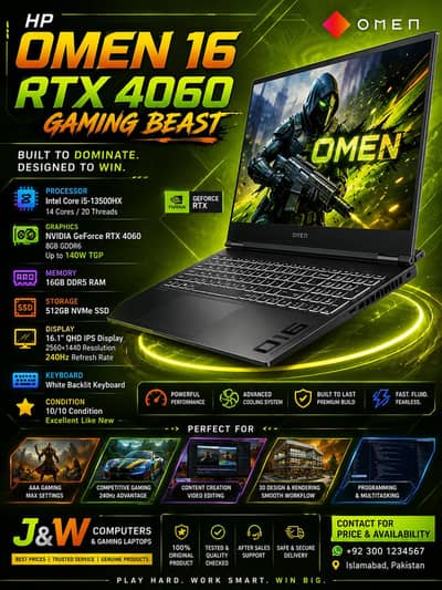 HP OMEN 16 -|-RTX 4060 + QHD 240Hz = Serious Gaming