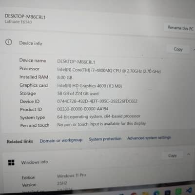 Dell i7 Latitude