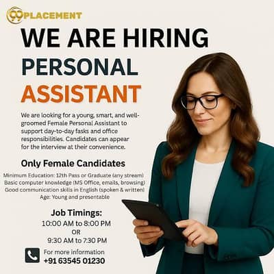 Female assistant required