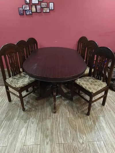 Wooden Dinning Table with Chairs