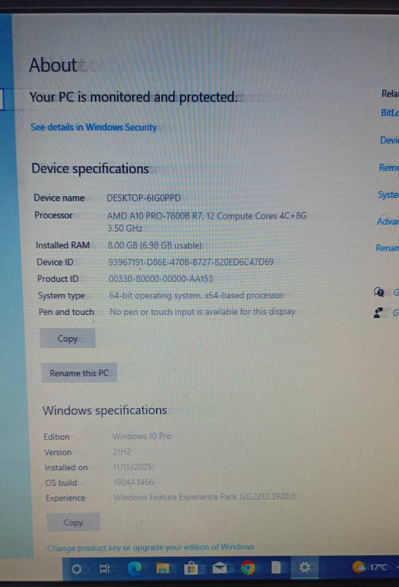 AMD A10pro 7gen 2