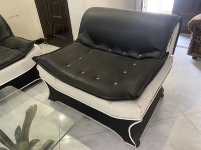 6 Seater leather sofa