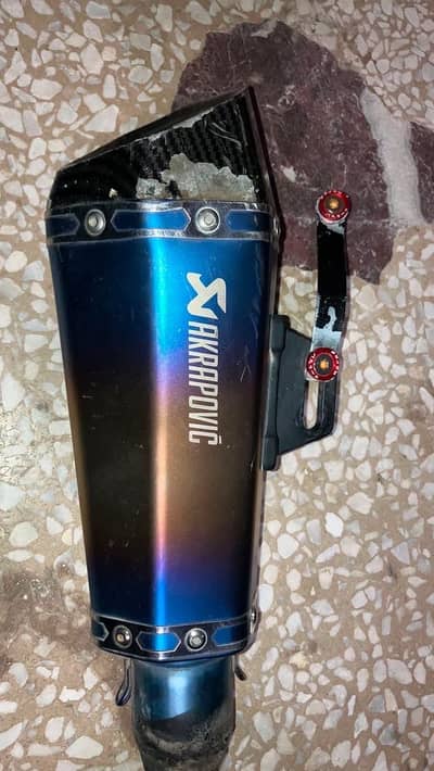 Acrapovic shark exhaust with bend