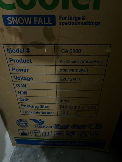 Brand New Canon Room Air Cooler For Sale
