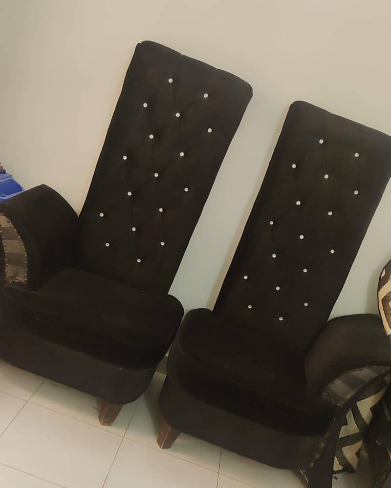 Black Suede Sofa 1